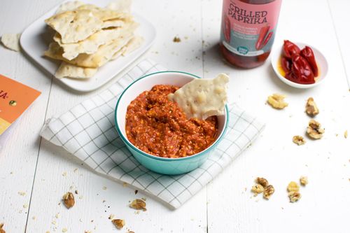 Muhammara - dip syrien aux poivrons rouges