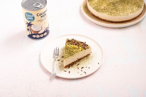 Tarta de coco y té matcha