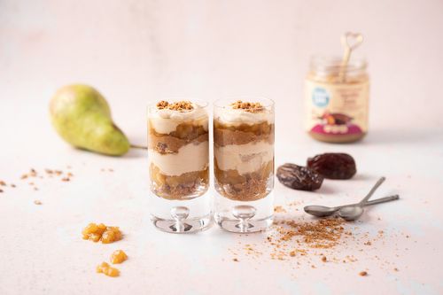Banoffee trifle con dulce de caramelo