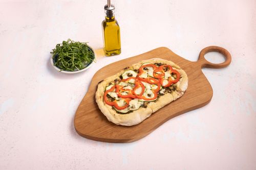 Pinsa Primavera avec pesto vegan