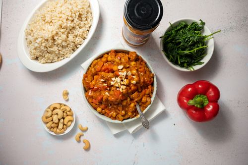 Indian curry with seitan