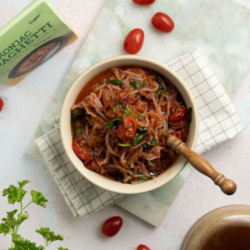 Kalorienarme Spaghetti bolognese (vegan)