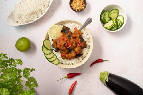 Balado terong (aubergine dans une sauce rouge épicée)