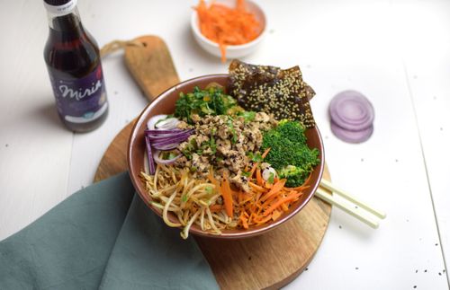 Vegan bibimbap met tofu