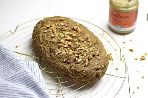 Pan de calabacín con nueces, pepitas y semillas