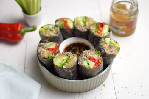 Rollitos de verano de sushi