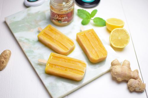 Fresh & fruity ginger (beer) ice popsicles