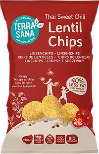 Chips de lentejas Thai con chile dulce