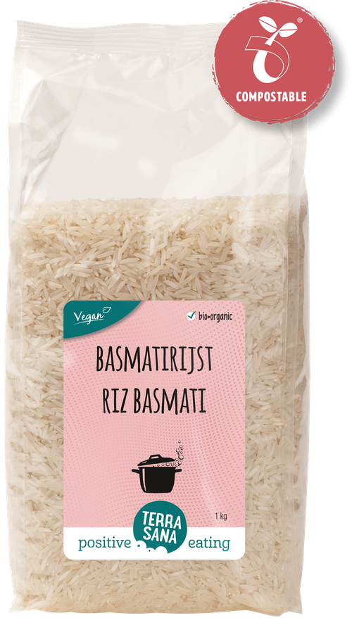 Zich verzetten tegen Kwaadaardig publiek Basmati rijst wit - Basisingrediënten - Rijst & granen | TerraSana positive  eating