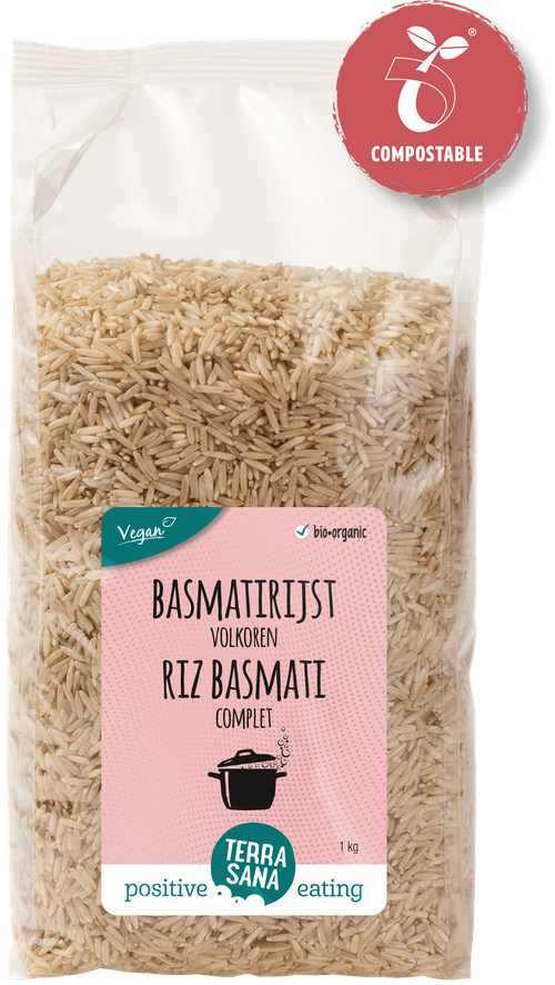 Ontvangende machine Overeenkomend Voetzool Basmati rijst volkoren - Basisingrediënten - Rijst & granen | TerraSana  positive eating