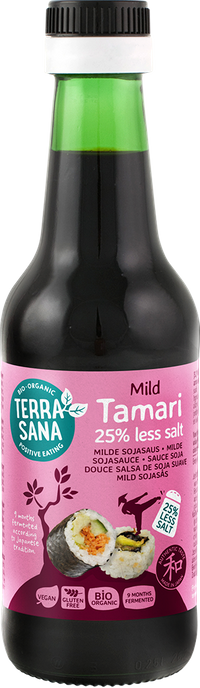 Tamari mild 25% minder zout