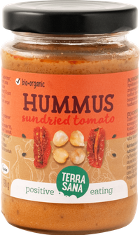 Hummus met zongedroogde tomaten